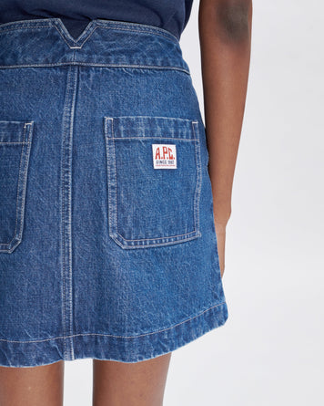 A.P.C. Jupe Christie Washed Indigo Skirt Women