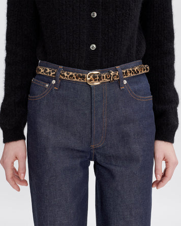 A.P.C. Ceinture Rosette Black Leopard Belts Women