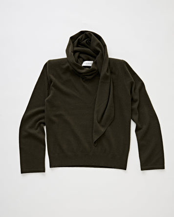 Christian Wijnants Keiko Dark Moss Knitwear Women