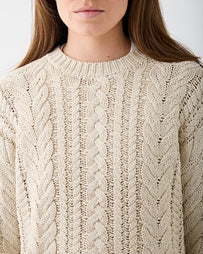 Denimist Cable Sweater Oatmeal Knitwear Women