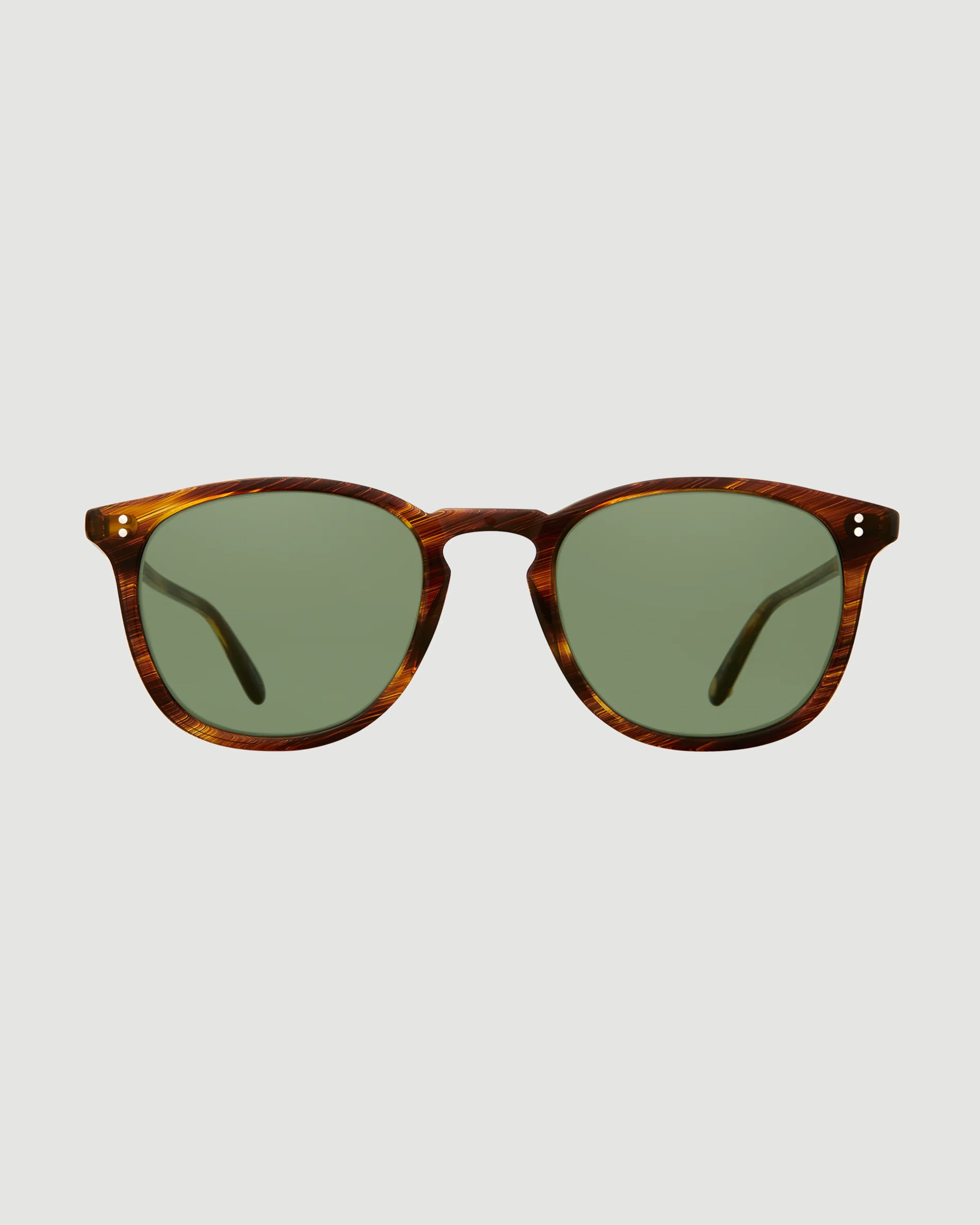 Garrett Leight Kinney 49 Chestnut/Semi-Flat Pure Green Eyewear