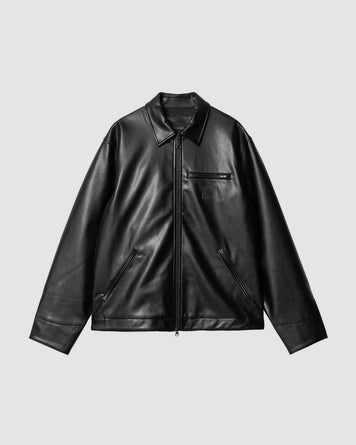 Detroit Jacket Black (Faux Leather)