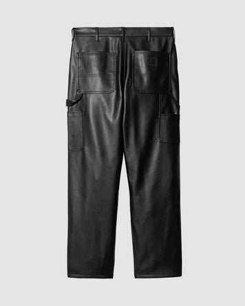 Single Knee Pant Black (Faux Leather)