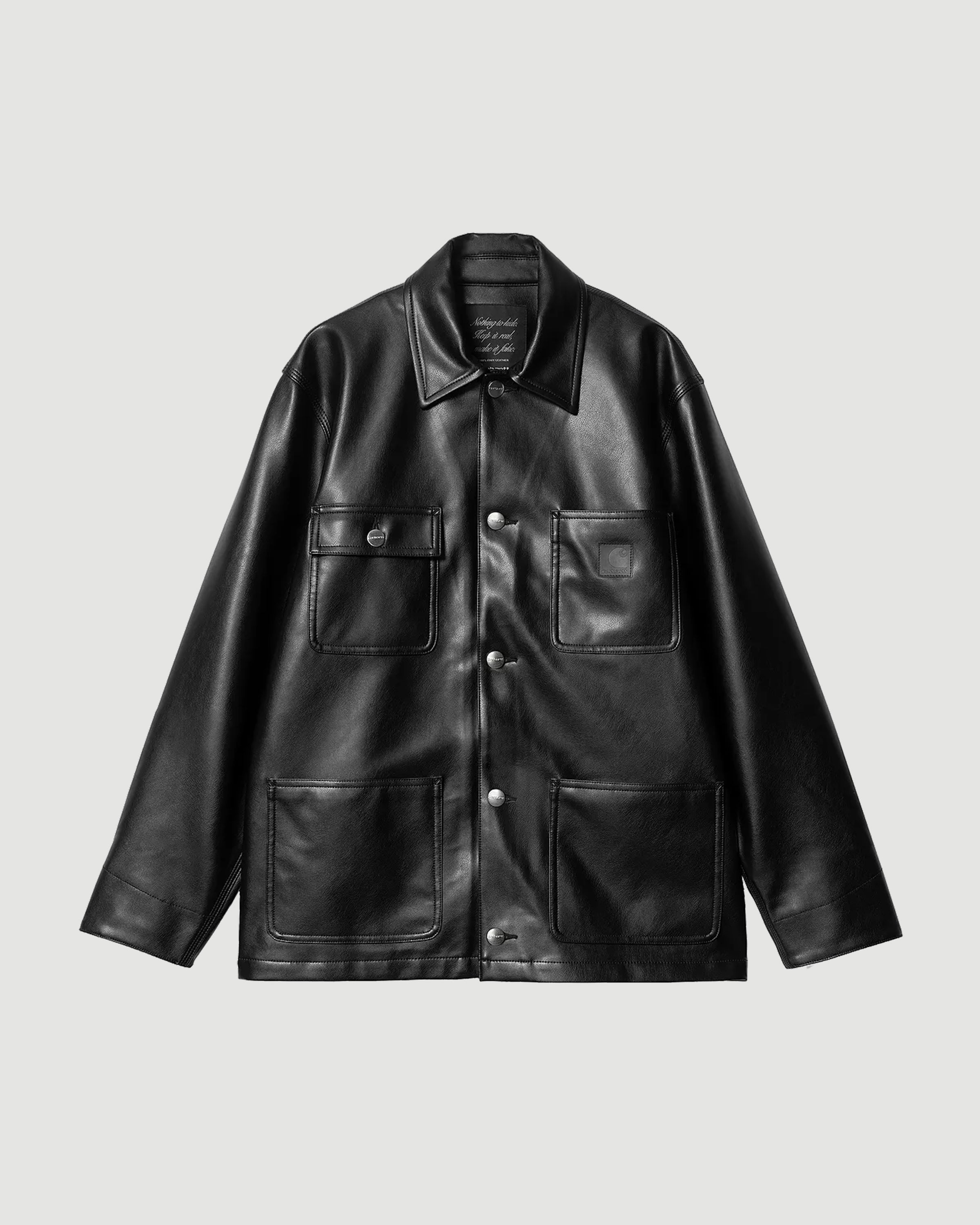 W' Michigan Jacket Black (Faux Leather)