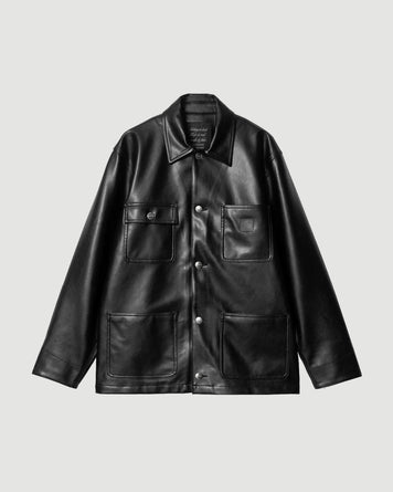 W' Michigan Jacket Black (Faux Leather)