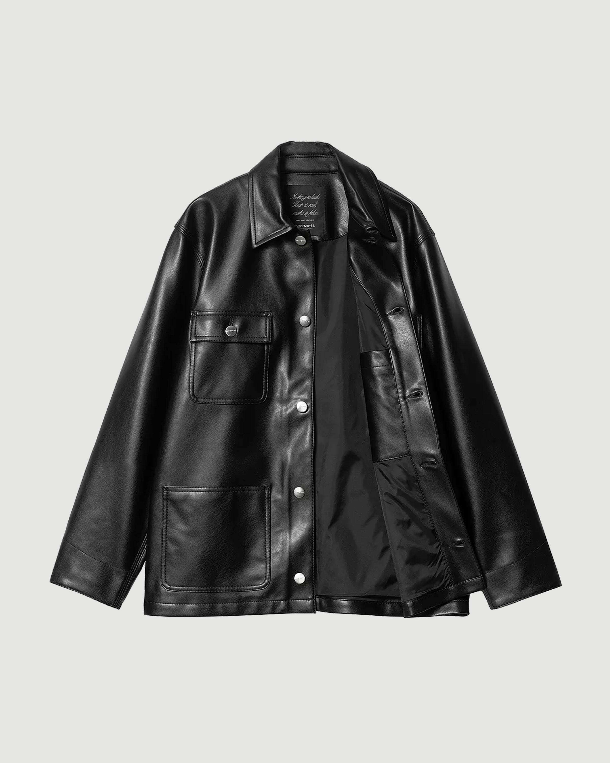 W' Michigan Jacket Black (Faux Leather)