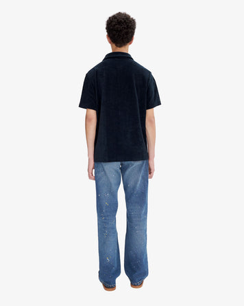 A.P.C. Chemisette Nicolo Dark Navy Shirt S/S Mens