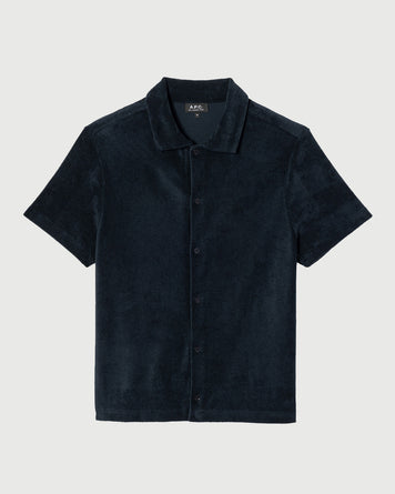 A.P.C. Chemisette Nicolo Dark Navy Shirt S/S Mens