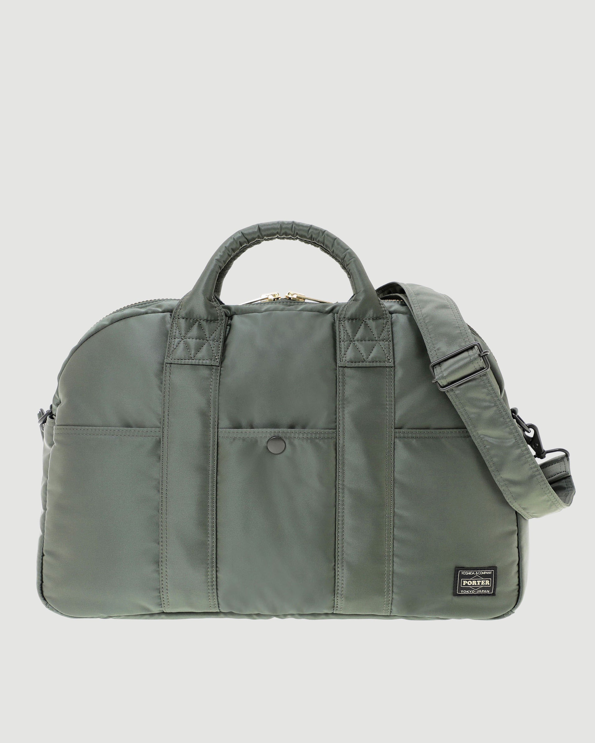 Porter Yoshida Tanker Madison Boston Bag (L) Sage Green Bags Unisex