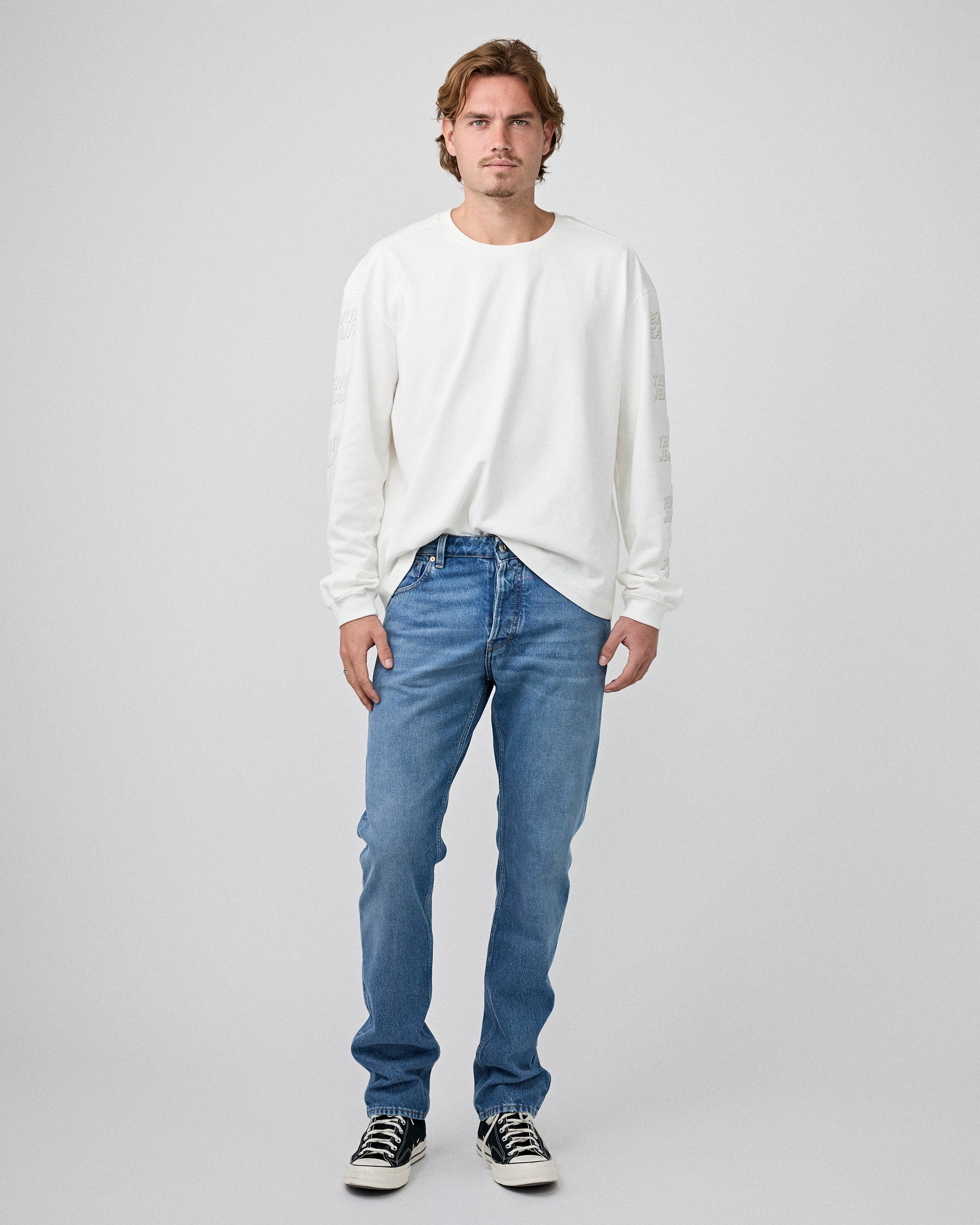 Tenue. Brad T-Shirt Vintage White Print T-shirt L/S Men