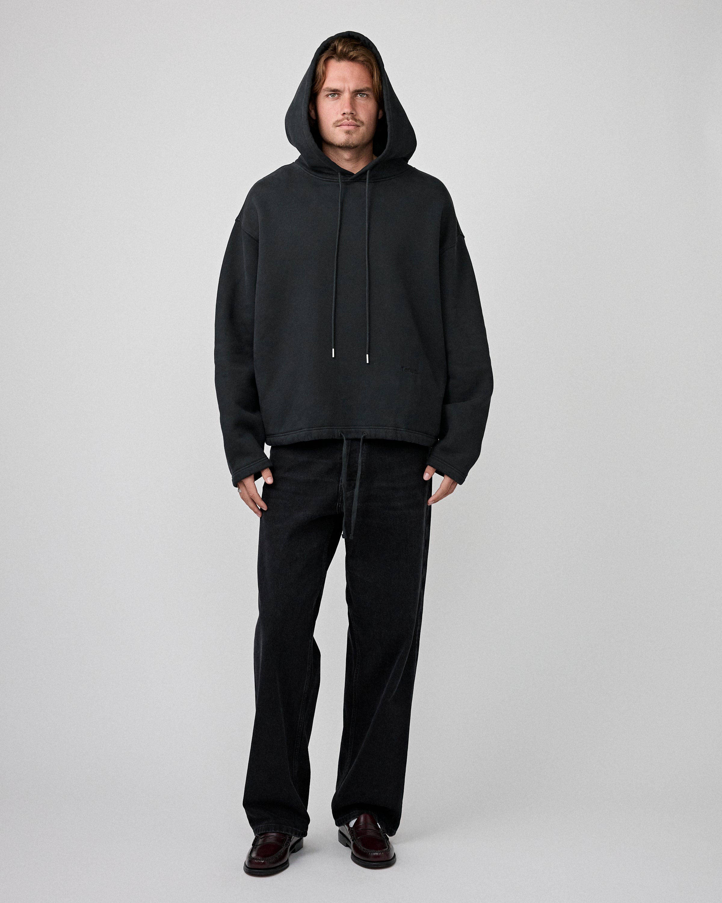 Tenue. Slater Hoodie Vintage Black Sweater Men
