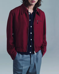 SECOND/LAYER Loco Dice Jacket Burgundy Red JKT Short Men