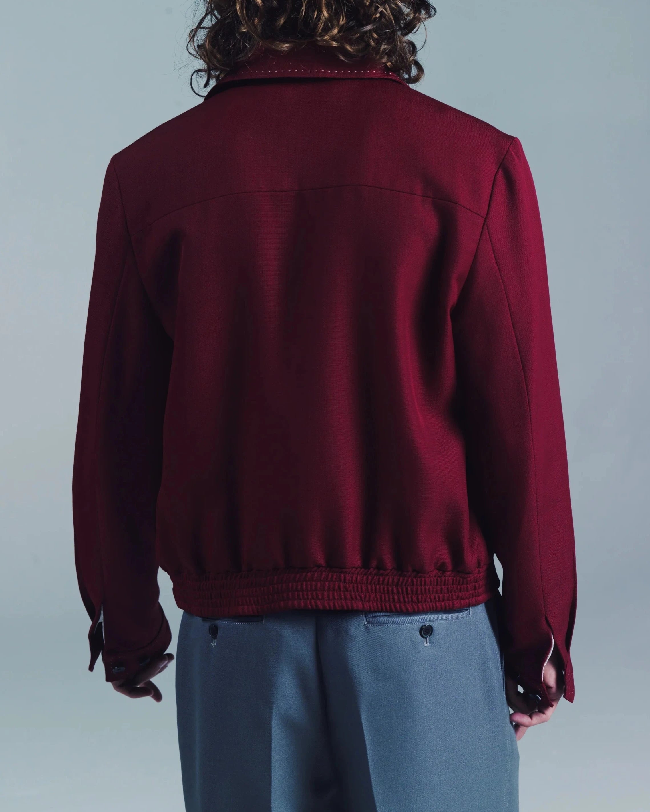 SECOND/LAYER Loco Dice Jacket Burgundy Red JKT Short Men