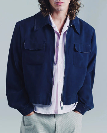 SECOND/LAYER Herman Jacket Deep Blue JKT Short Men