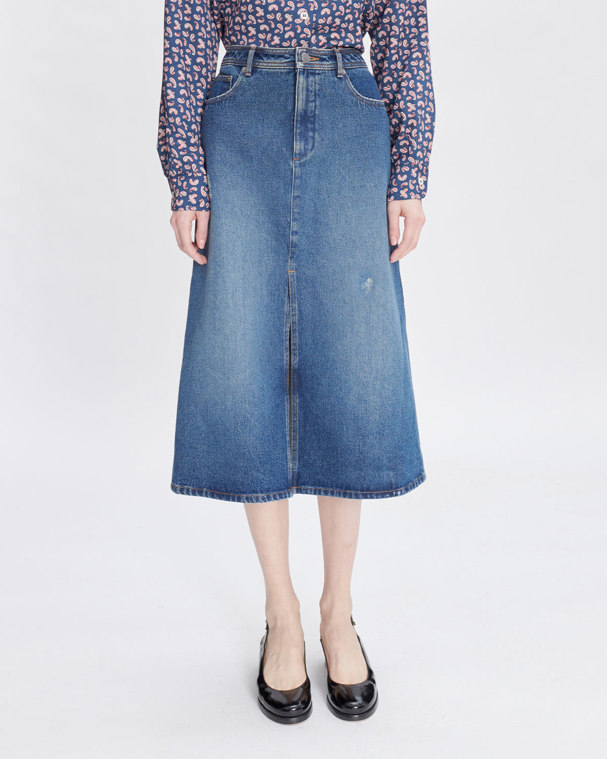 A.P.C. Jupe Georgia Washed Indigo WOMEN SKIRTS