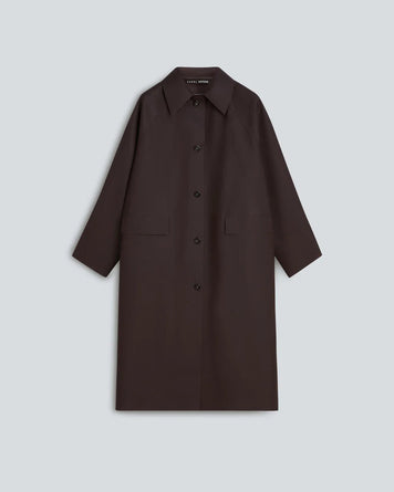 Kassl Editions Coat Orginal Below Rubber Dark Chocolate JKT Long Women