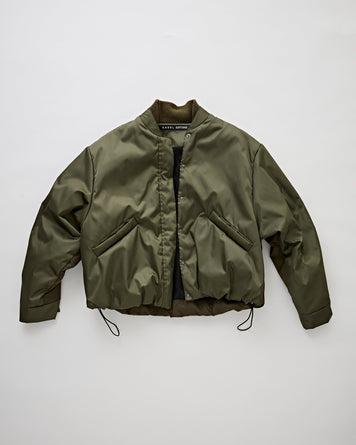 Kassl Editions Bomber Short Nylon Wax Khaki JKT Short Women