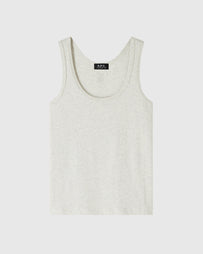 A.P.C. Tank Top Label Heathered Ecru WOMEN T-SHIRTS