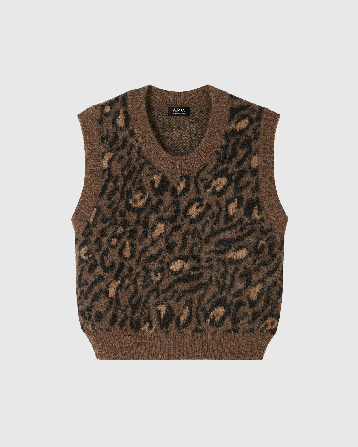 A.P.C. Gilet Leana Brown Knitwear Women