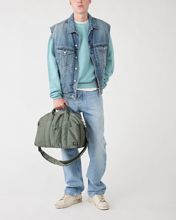 Porter Yoshida Tanker Madison Boston Bag (M) Sage Green Bags Unisex