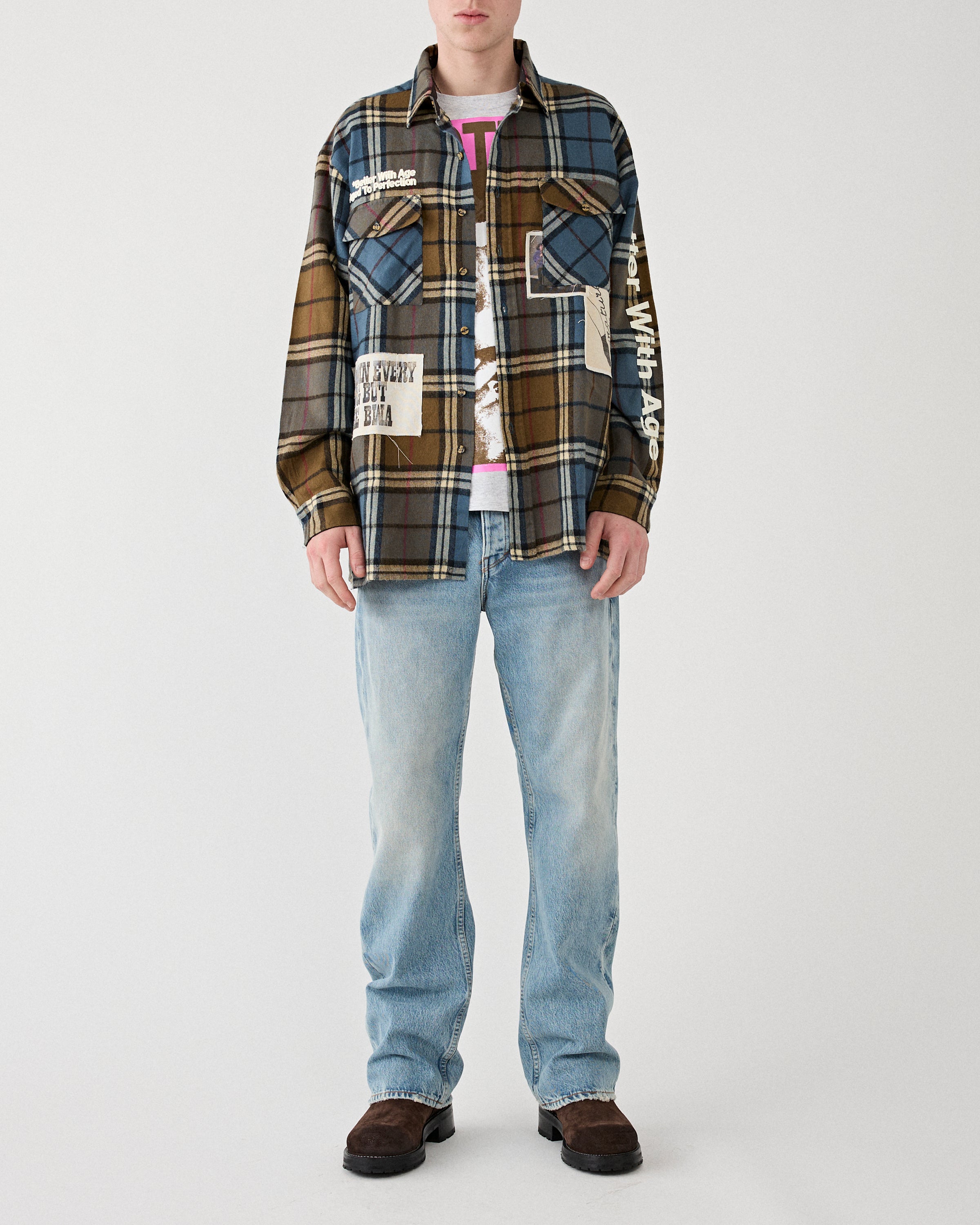 Better With Age Muir Repair Flannel Multicolour Shirt L/S Men