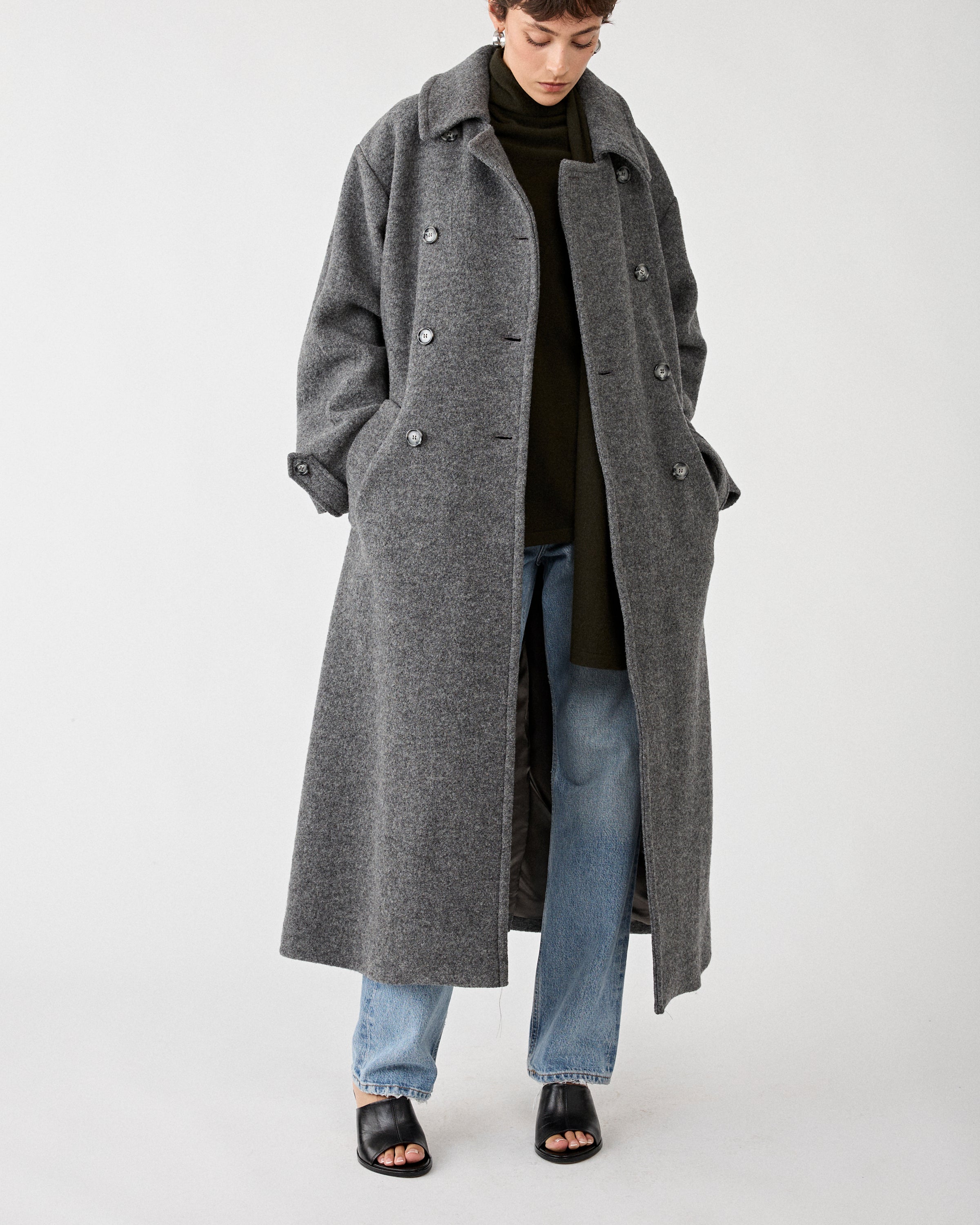 A.P.C. Manteau Lea Heather Grey JKT Long Women