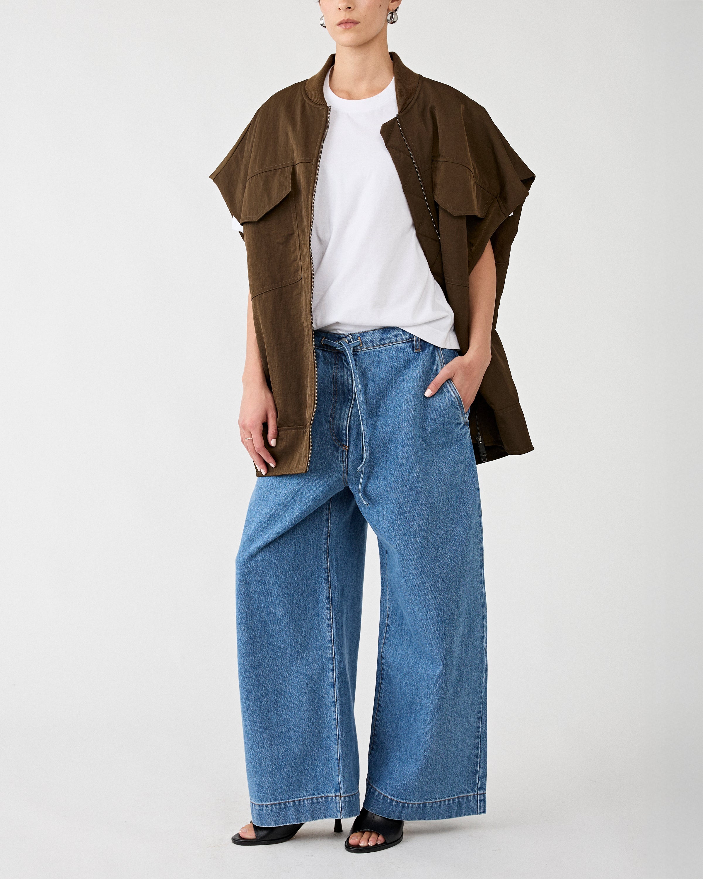 Christian Wijnants Pioni Blue Denim Pants Women