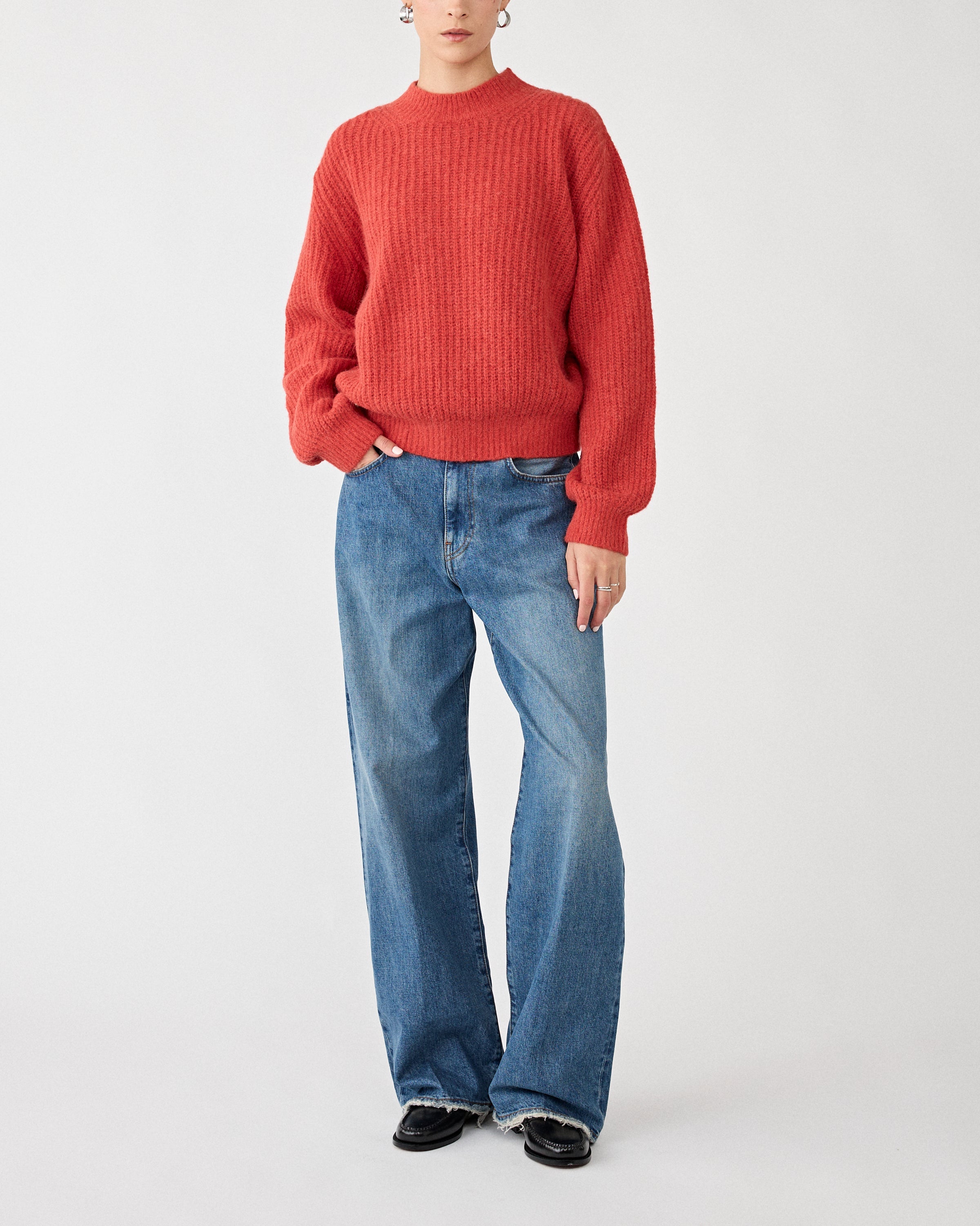 6397 Wide Jean Aqua Blue Denim Women