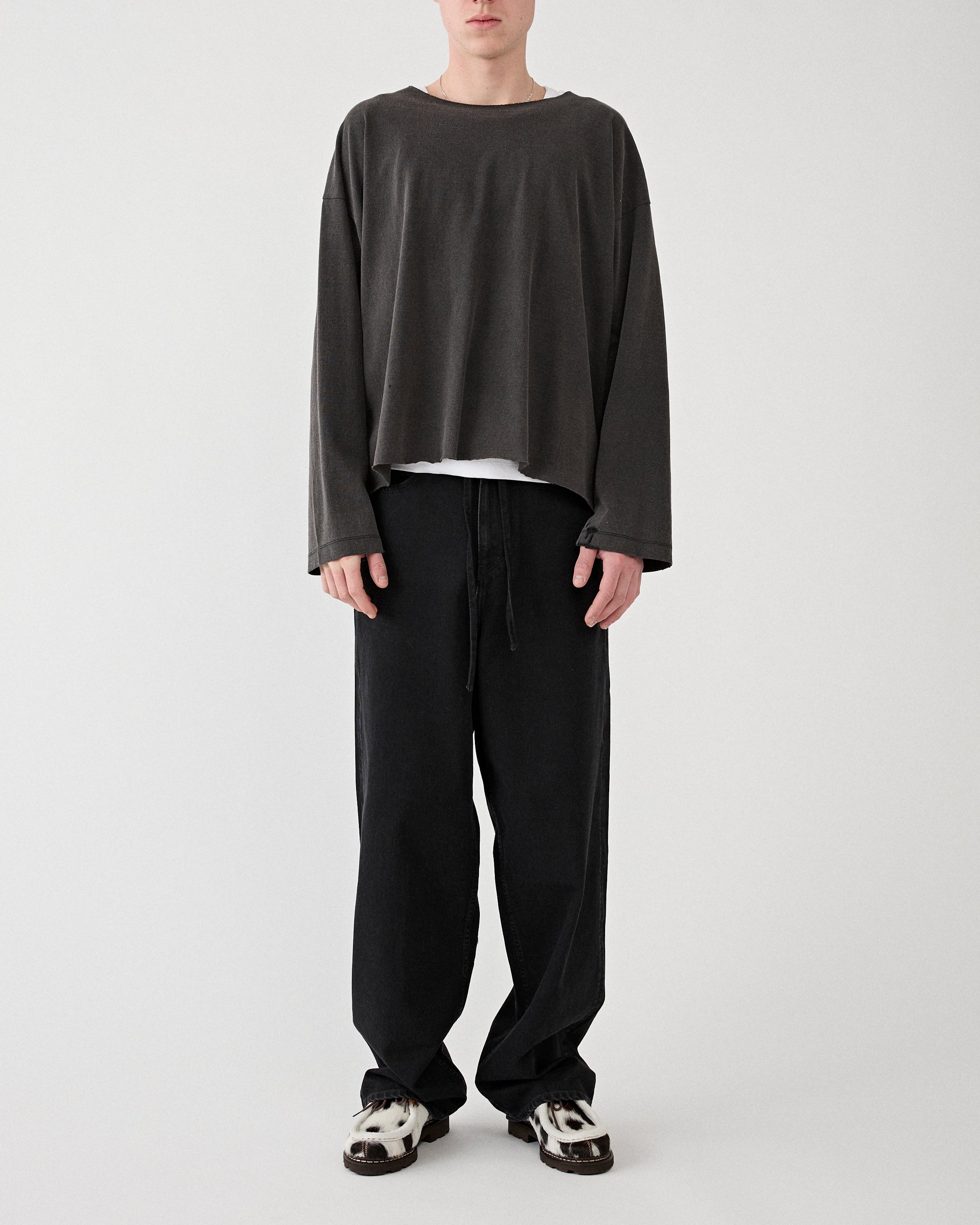 SECOND/LAYER Thrasher L/S Tee Black T-Shirt L/S Men