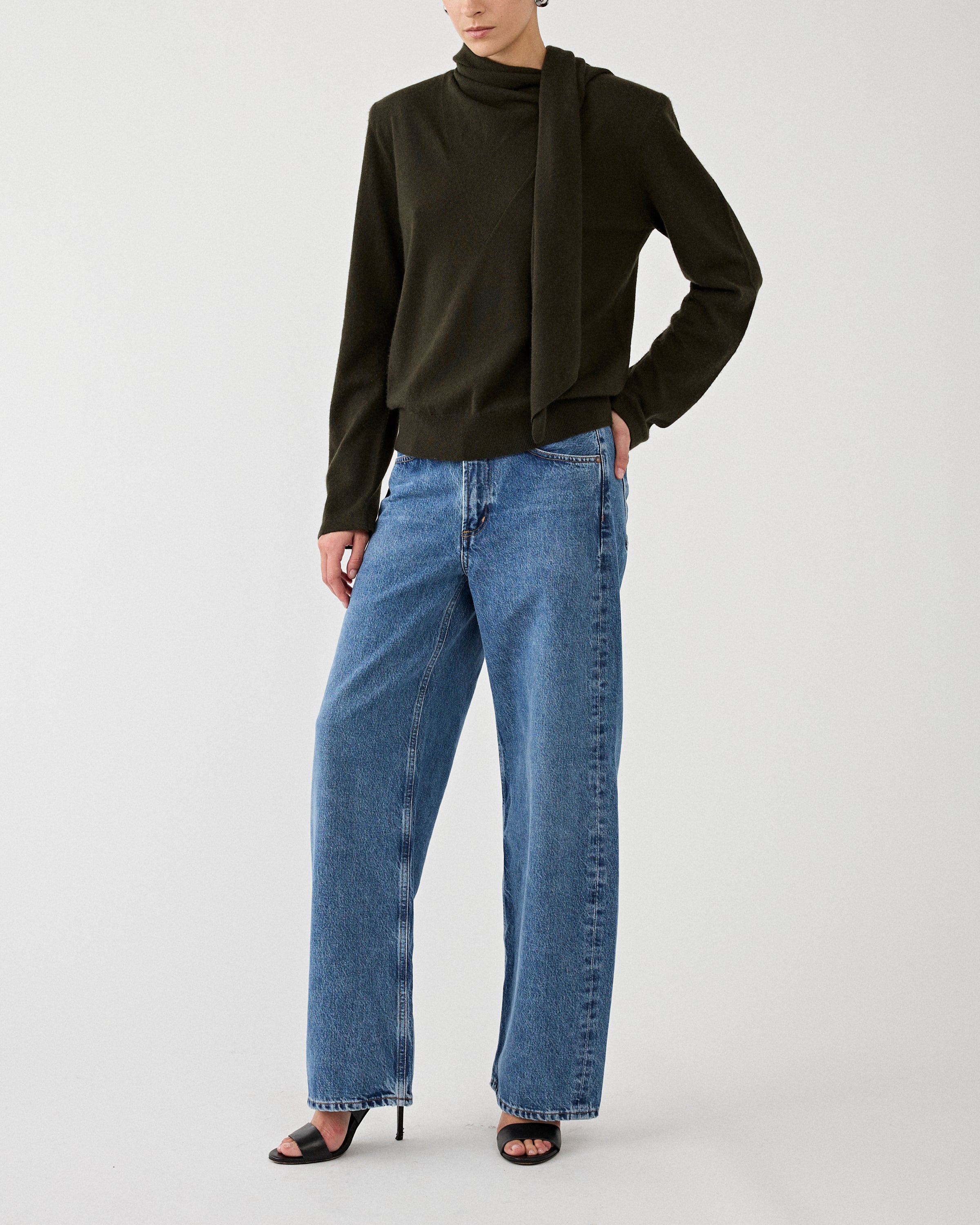 Christian Wijnants Keiko Dark Moss Knitwear Women