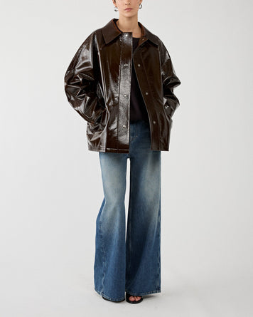 Kassl Editions Orginal Hip Lacquer Wool Honey JKT Short Women