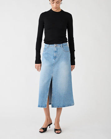 A.P.C. Jupe Georgia Light Blue Dress
