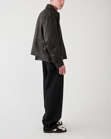 SECOND/LAYER Rider Jacket Black JKT Short Men
