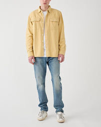 RRL Grayson Long Sleeve Sport Shirt Faded Tan Shirt L/S Men