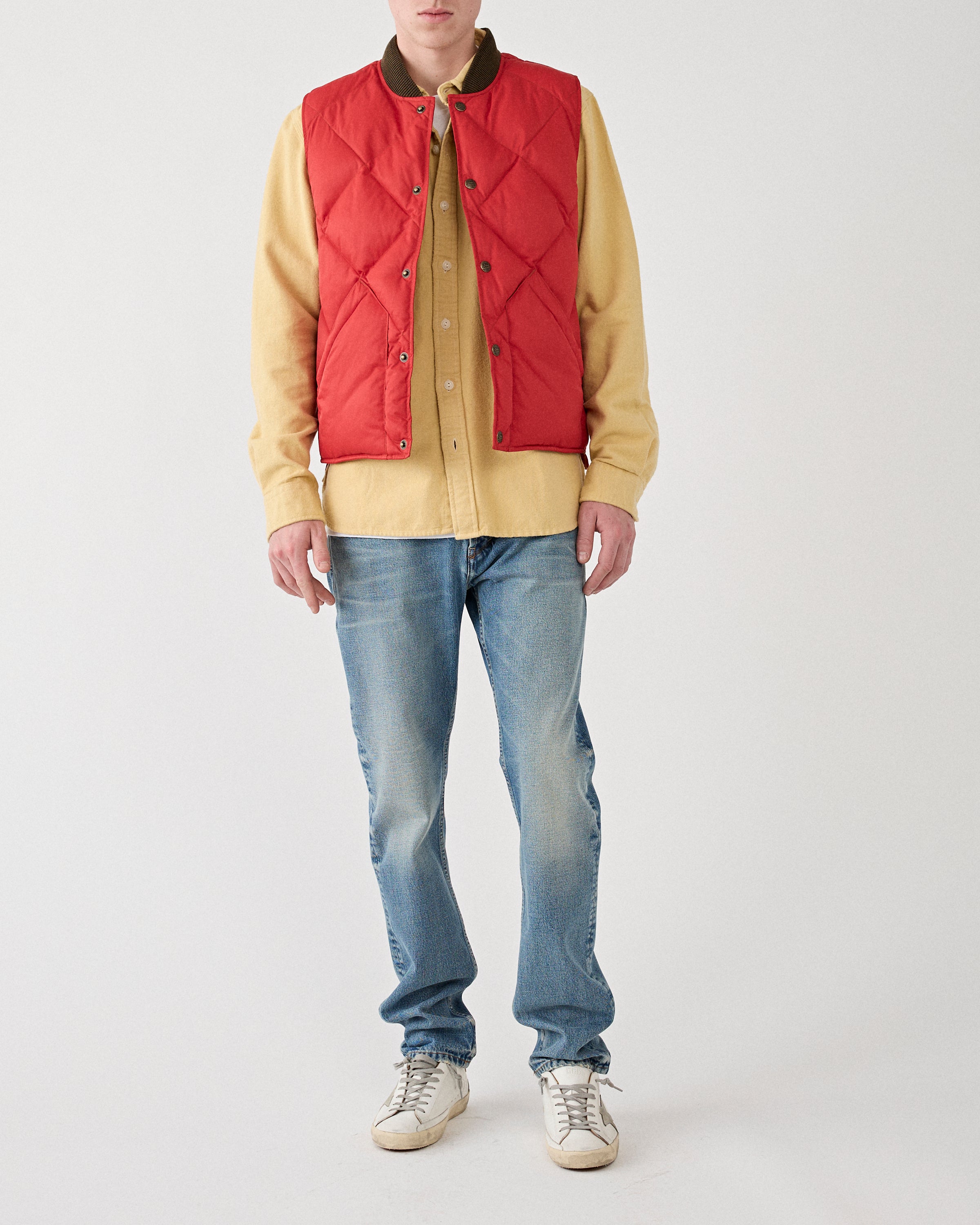 RRL William Vest Lined Vest Vintage Orange JKT Short Men