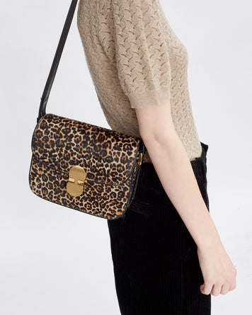 A.P.C. Sac Grace Small Black Leopard Bags Women