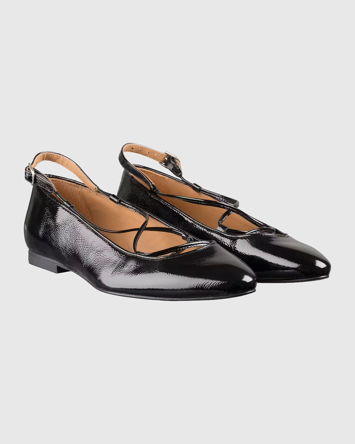 A.P.C. Ballet Flats Katie Black Shoes Leather Women