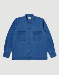 Universal Works L/S Utility Shirt Washed Indigo Shirt L/S Men