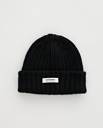 Le Bonnet Logo Beanie Onyx Headwear Unisex