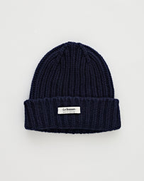 Le Bonnet Logo Beanie Midnight Headwear Unisex