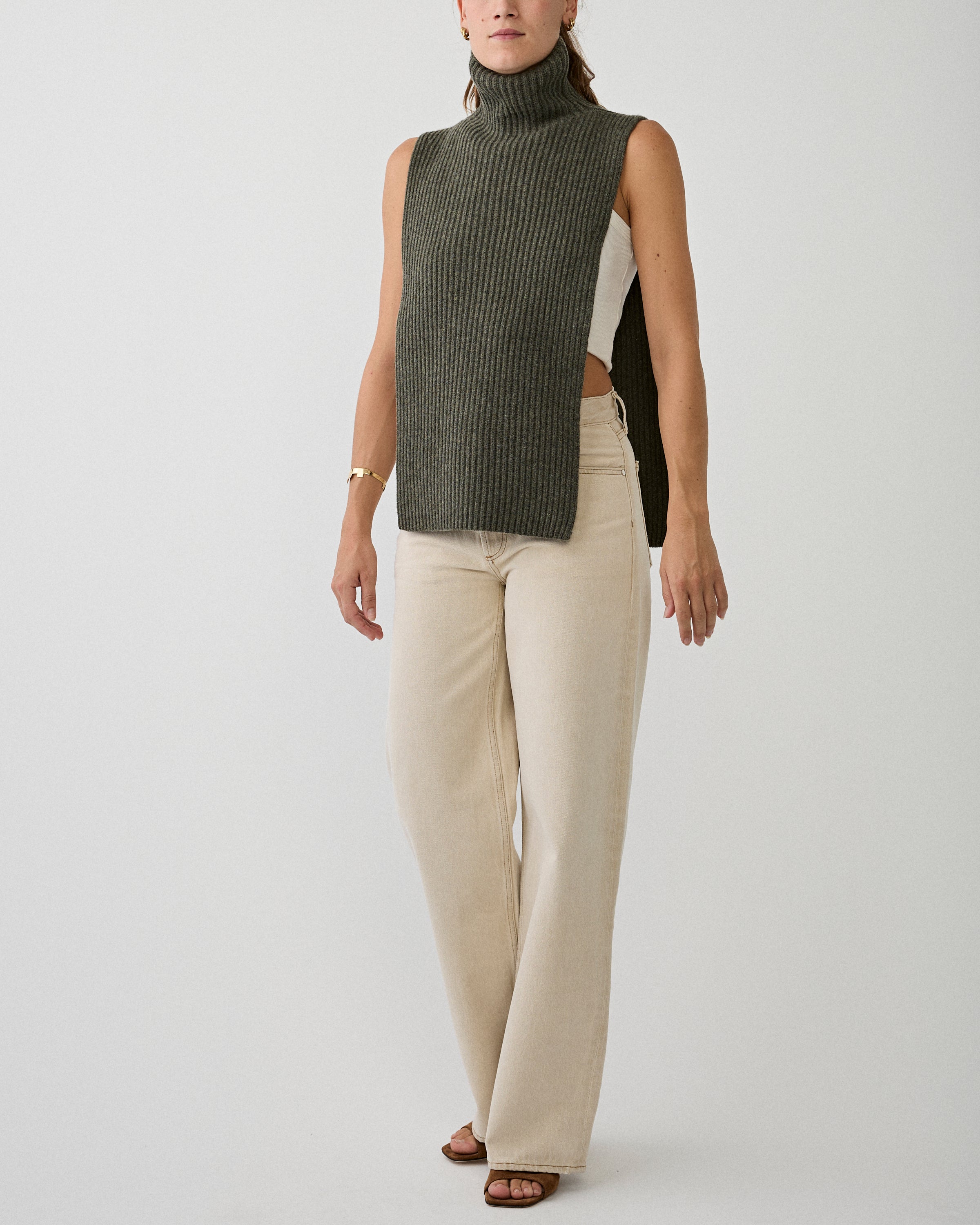 Christian Wijnants Kawsar Knitted Top Forest Melange Knitwear Women