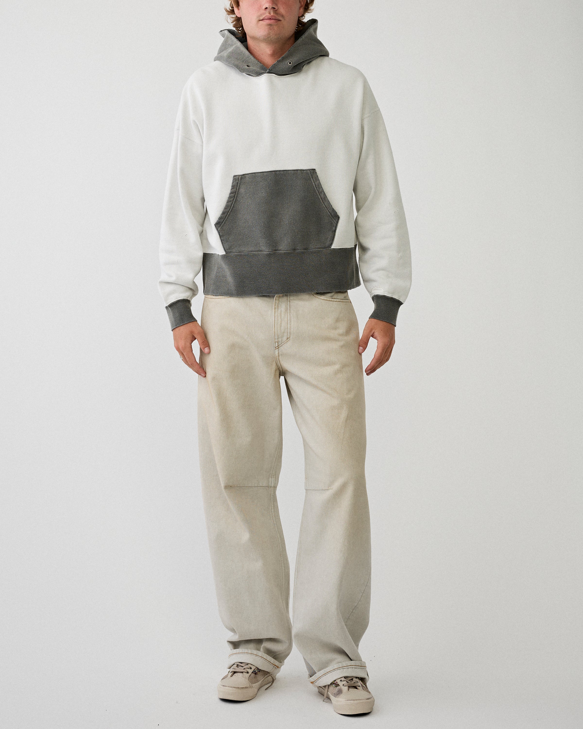 Visvim Fellow Hoodie P.O. 2 Tone Crash Black Sweater Men