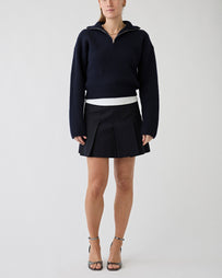 A.P.C. Mini Jupe Plissée Dark Navy Skirt