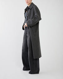 A.P.C. Manteau Droit Manches Raglant Anthracite JKT Long Women