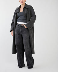 A.P.C. Manteau Droit Manches Raglant Anthracite JKT Long Women