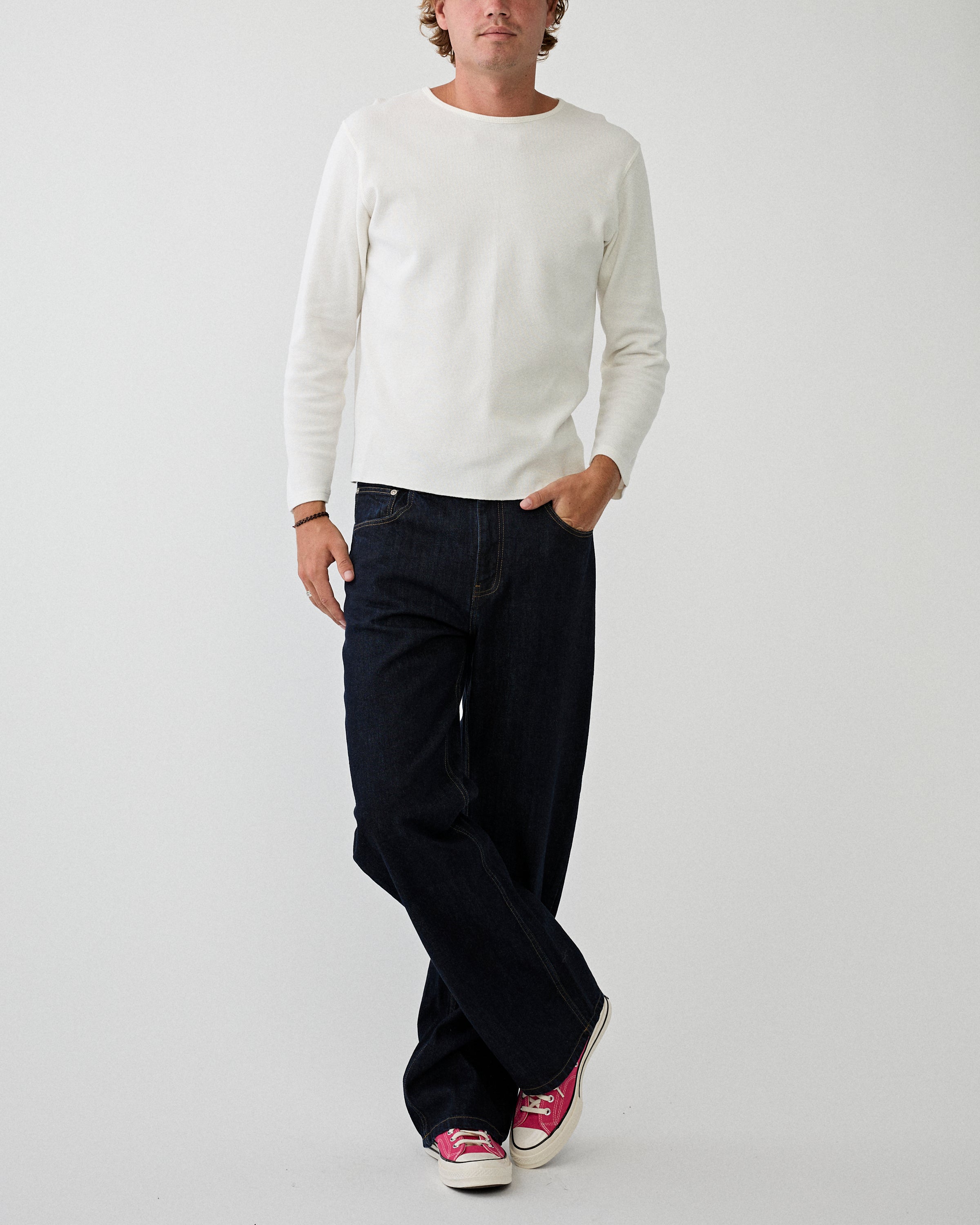 SECOND/LAYER Zero Thermal Vintage White T-Shirt L/S Men