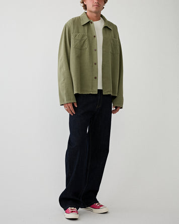 Stockholm Surfboard Club Club Overshirt Military Green Shirt L/S Men
