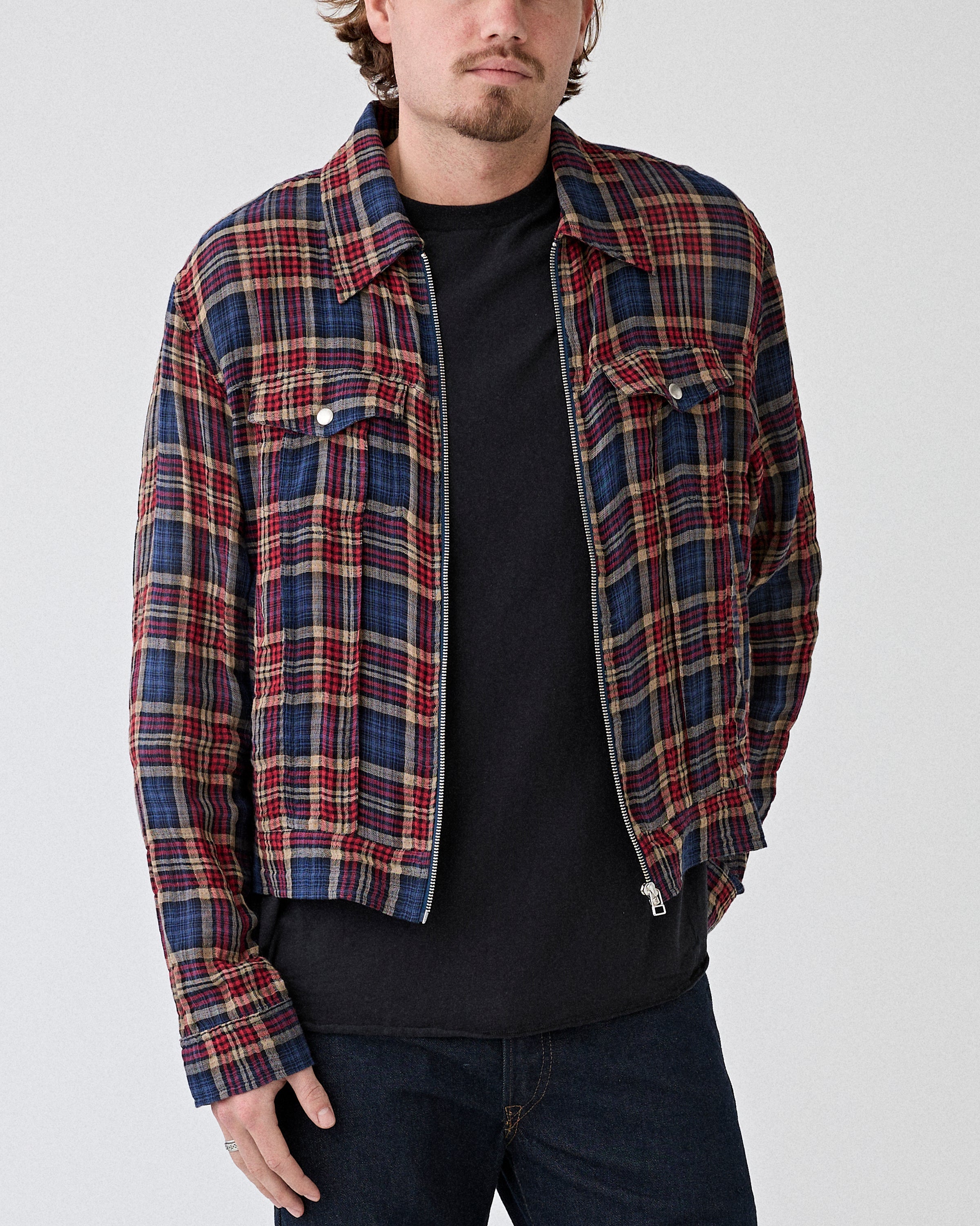 Stockholm Surfboard Club Terrence Shirt Red Check Shirt L/S Men