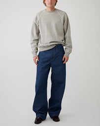 OrSlow Loop Wheel Crewneck Heather Grey Sweater Men