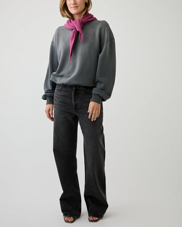 6397 Deb Sweatshirt Washed Grey Sweater Women